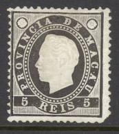 Macau Sc# 35 MH 1888 5r Black King Luiz - Nuovi