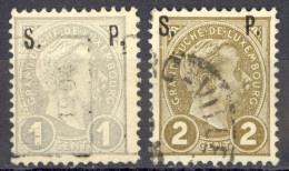 Luxembourg Sc# O75-O76 Used 1895 1c-2c Officials - Oficiales