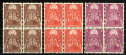 Luxembourg Sc# 329-331 MNH Block/4 1957 Europa - Ungebraucht