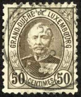 Luxembourg Sc# 66 Used (a) 1893 50c Grand Duke Adolphe - 1891 Adolphe Voorzijde