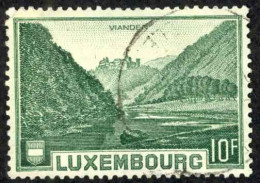 Luxembourg Sc# 199 Used 1935 10fr Castle From Our Valley - Oblitérés