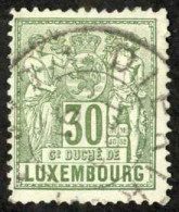 Luxembourg Sc# 56 Used (a) 1882 30c Coat Of Arms - 1859-1880 Armarios