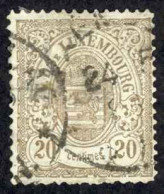 Luxembourg Sc# 45 Used (b) 1881 20c Coat Of Arms - 1859-1880 Armarios