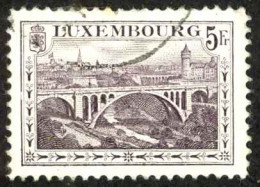 Luxembourg Sc# 130 Used (b) 1921-1934 5fr Adolphe Bridge - 1906 Guillaume IV