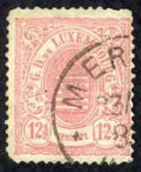 Luxembourg Sc# 35 Used 1876 12 1/2c Carmine Rose Coat Of Arms - 1859-1880 Wapenschild