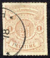 Luxembourg Sc# 17 Used (a) 1872 1c Red Brown Coat Of Arms - 1859-1880 Wappen & Heraldik