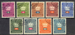 Liechtenstein Sc# O37-O46 (no 90rp) Used 1950-1968 Officials - Dienstzegels