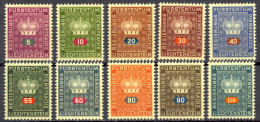 Liechtenstein Sc# O37-O46 MNH 1950-1968 Officials - Dienstzegels