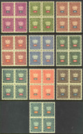 Liechtenstein Sc# O37-O46 MNH Block/4 1950-1968 Officials - Dienstzegels