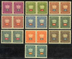 Liechtenstein Sc# O37-O46 MNH Pair 1950-1968 Officials - Dienstmarken