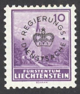 Liechtenstein Sc# O12 MH (b) 1934-1936 10rp Overprint Officials - Dienstzegels