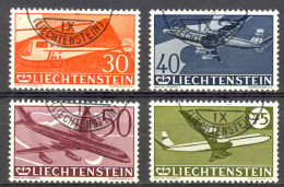 Liechtenstein Sc# C34-C37 Used 1960 Planes - Posta Aerea