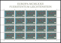 Liechtenstein Sc# 504 MNH Pane/20 1972 Europa - UNICEF