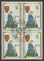 Liechtenstein Sc# 366 Used Block/4 1959 1.50fr Christmas - Gebraucht