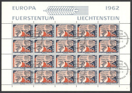 Liechtenstein Sc# 370 FD Cancel Pane/20 1962 Europa - Gebraucht