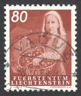 Liechtenstein Sc# 256 Used 1951 Woman With Potatoes - Usados