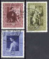 Liechtenstein Sc# 261-263 Used (a) 1952 Paintings - Used Stamps