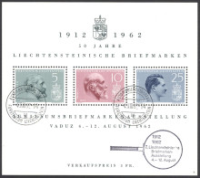 Liechtenstein Sc# 369 Used Souvenir Sheet 1962 Prince Johann II - Gebraucht
