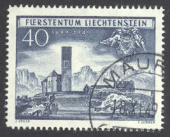 Liechtenstein Sc# 241 Used 1949 Church At Bandern - Gebraucht