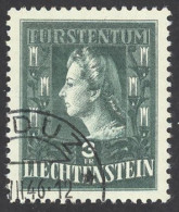 Liechtenstein Sc# 216 Used (a) 1944-1945 3fr Princess Georgina - Gebraucht