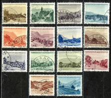 Liechtenstein Sc# 198-211 Used 1944-1945 Scenes - Gebraucht