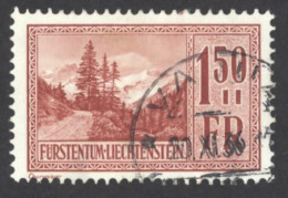 Liechtenstein Sc# 129 Used 1934-1935 1.50fr Valuna - Gebraucht