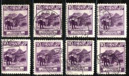 Liechtenstein Sc# 96 Used Lot/8 1930 10rp Mountain Cattle - Gebraucht