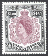 Leeward Islands Sc# 147 MH 1954 $4.80 Queen Elizabeth II - Leeward  Islands