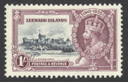 Leeward Islands Sc# 99 MH 1935 1sh Silver Jubilee Issue - Leeward  Islands