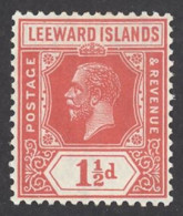 Leeward Islands Sc# 65 MH 1926 1½p Rose Red King George V - Leeward  Islands