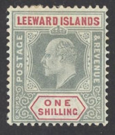Leeward Islands Sc# 26 MH 1902 1sh King Edward VII - Leeward  Islands