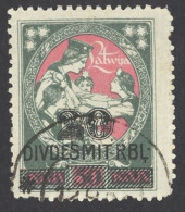 Latvia Sc# 96 Used 1921 20r On 50k Surcharged - Lettonie