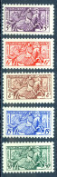 Monaco Sc# 328-332 MH 1955 Knight In Armor - Oblitérés