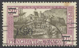 Monaco Sc# 99 Used 1928 1.50fr On 2 Fr Surcharged - Usados