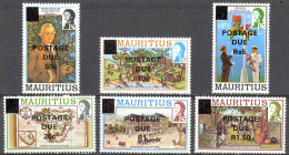 Mauritius Sc# J14-J19 MNH 1982 Postage Due - Maurice (1968-...)