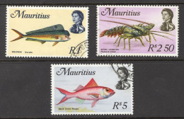 Mauritius Sc# 353-355 Used 1969 Batarde Fish - Maurice (1968-...)