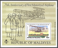 Maldive Islands Sc# 728 MNH Souvenir Sheet 1978 Flight 75th - Maldives (1965-...)