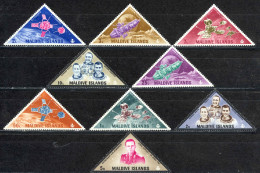 Maldive Islands Sc# 247-255 MNH 1968 Space Achievements - Maldivas (1965-...)