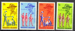 Maldive Islands Sc# 243-246 MNH 1968 Boy Scouts - Maldivas (1965-...)