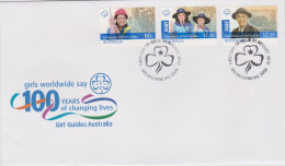 Australia 2010 100 Years Of Girl Guides, First Day Cover - Bolli E Annullamenti