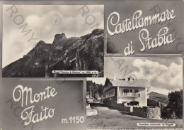 CARTOLINA  B5 CASTELLAMMARE DI STABIA,NAPOLI,CAMPANIA-MONTE FAITO M.1150-PENSIONE RISTORANTE "S.ANGELO"-VIAGGIATA 1953 - Castellammare Di Stabia