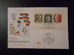 ALLEMAGNE FDC YT BF4 CINQUANTENAIRE DU DROIT DE VOTE DES FEMMES - 1961-1970