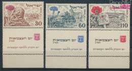Israel 69-71 Mit Tab (kompl.Ausg.) Postfrisch 1952 Unabhängigkeit: Blumen (10326305 - Unused Stamps (with Tabs)