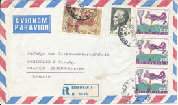 Yugoslavia Registered Air Mail Cover Sent To Switzerland Leskovac 12-10-1970 Topic Stamps - Aéreo