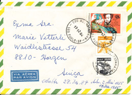 Brazil Air Mail Cover Sent To Switzerland 19-12-1984 Topic Stamps - Luftpost