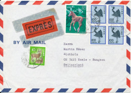 Japan Air Mail Cover Sent Express To Switzerland 18-12-1983 Topic Stamps - Luchtpost