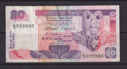 SRI LANKA -  1991 20 Rupees Circulated  Banknote - Sri Lanka