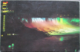 USA UNITED STATES NIAGARA FALLS NIGHT ILLUMINATION NEW YORK CARD CARTE POSTALE POSTKARTE POSTCARD ANSICHTSKARTE - Syracuse