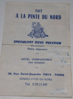 PLAN DE METRO DE PARIS - CAFÉ "A LA PINTE DU NORD" - Europa