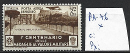 ITALIE PA 76 * Côte 10 € - Poste Aérienne